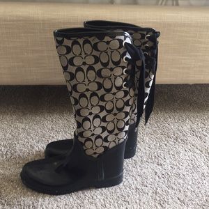 Coach rain boots-never worn